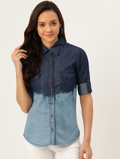 ombre denim shirt - 17013008 - Very Small Image - 1