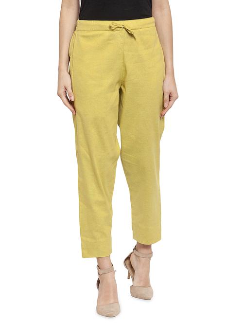 solid flat front cigarette pants - 17060628 - Very Small Image - 1
