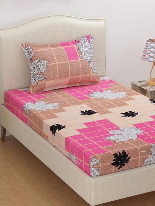 cotton 1 single bedsheets with 1 pillow cover - 17092231 - Very Small Image - 1