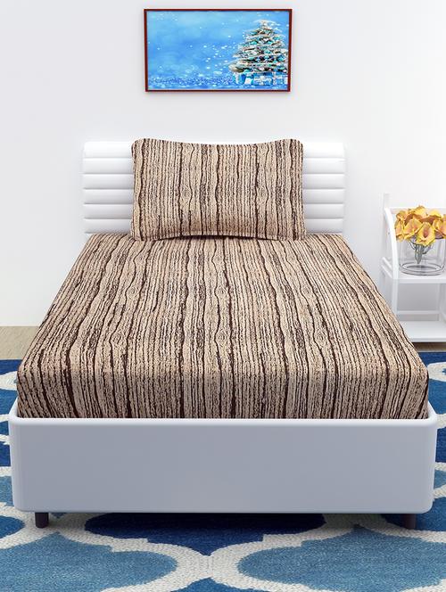cotton single bedsheet with 1 pillow cover - 17094428 - Very Small Image - 1