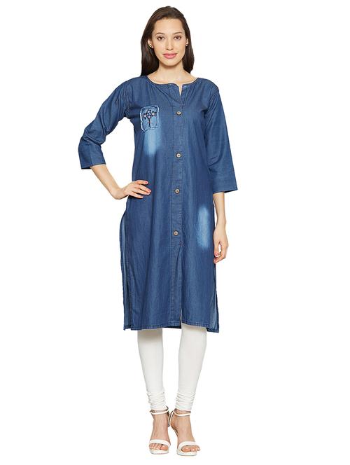 women's straight kurta - 17097791 - Very Small Image - 1