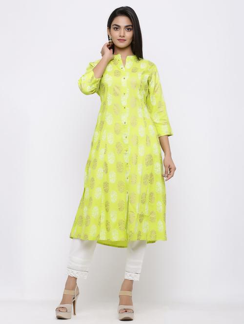 printed a-line kurta - 17101870 - Very Small Image - 1