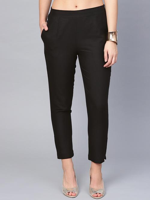 black straight tapered pant - 17101884 - Very Small Image - 1
