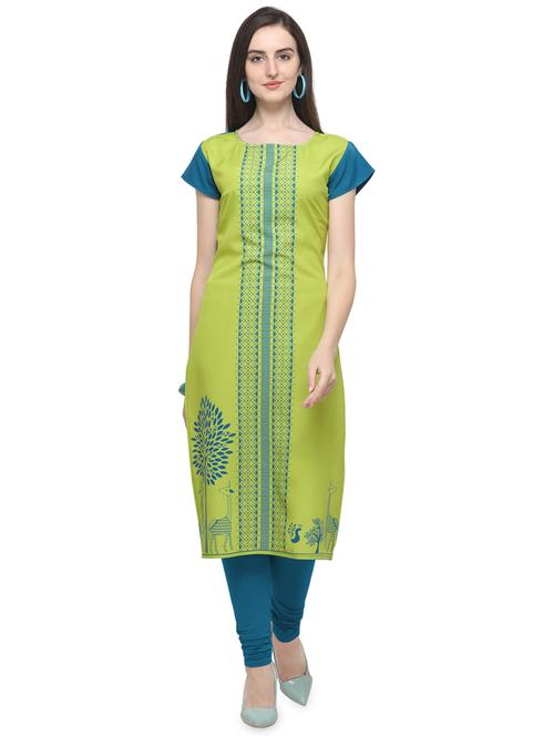 printed straight kurta - 17103913 - Very Small Image - 1