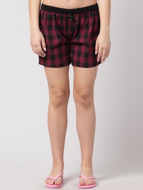 checkered nightwear shorts - 17108966 - Very Small Image - 1