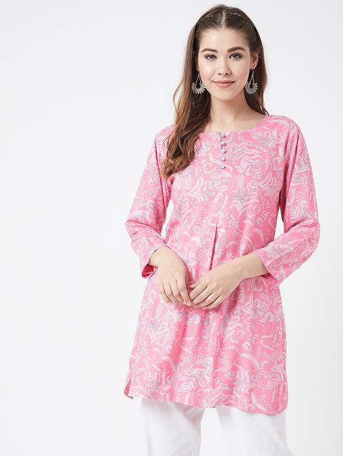 floral straight kurti - 17127062 - Very Small Image - 1