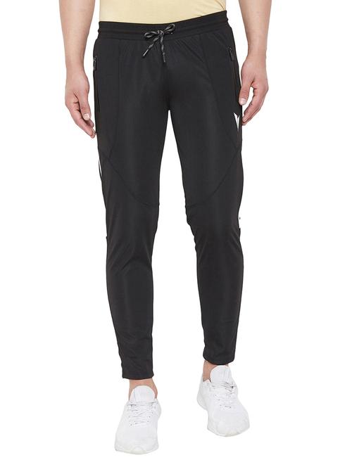 black solid full length track pant - 17134749 - Very Small Image - 1