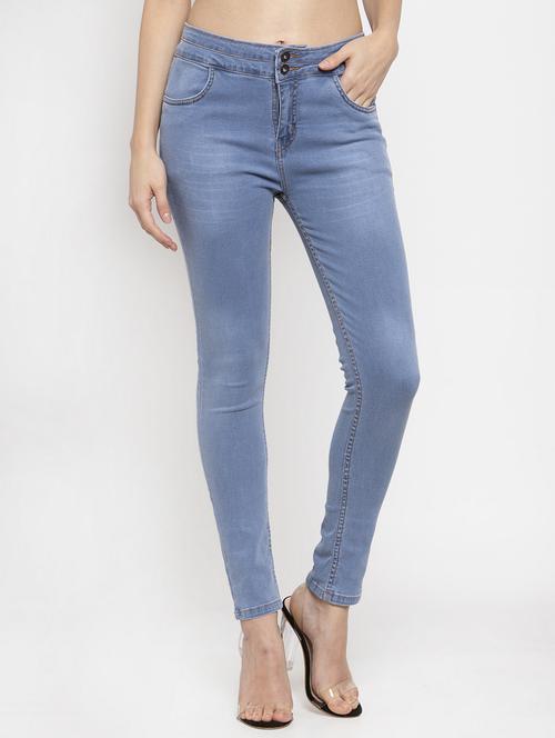 blue cotton blend jeans - 17142783 - Very Small Image - 1