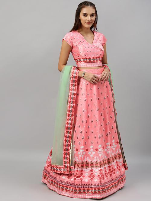 floral panelled lehenga - 17148041 - Very Small Image - 1