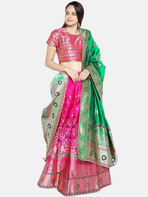 floral panelled lehenga - 17148049 - Very Small Image - 1