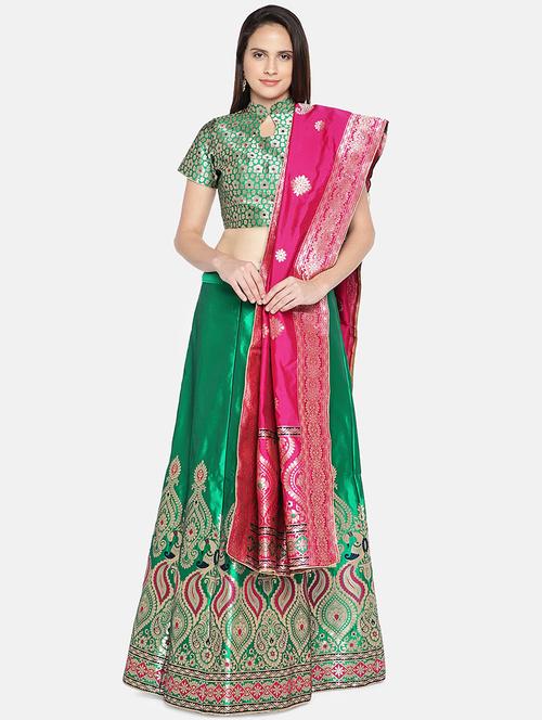 printed panelled lehenga - 17148053 - Very Small Image - 1