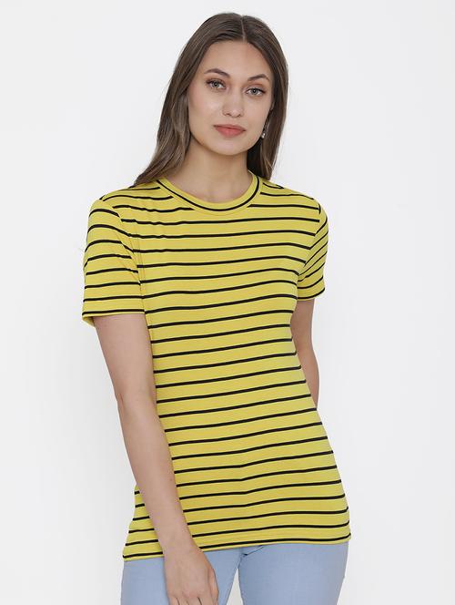 women's striped round neck t-shirt - 17161871 - Very Small Image - 1