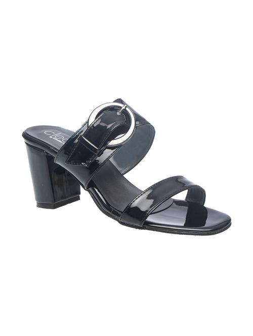 black slip on heel sandal - 17192299 - Very Small Image - 1