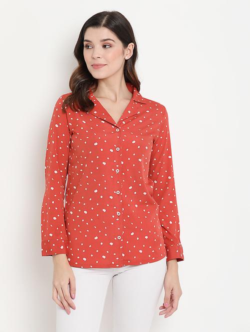 lapel neck printed shirt - 17256316 - Very Small Image - 1