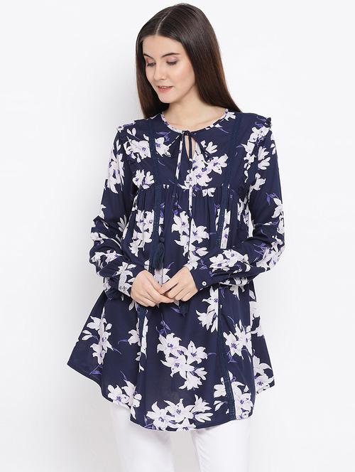 bell sleeves floral top - 17341804 - Very Small Image - 1