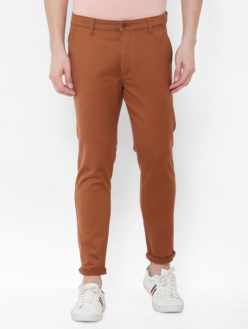 rust solid chinos - 17363149 - Very Small Image - 1