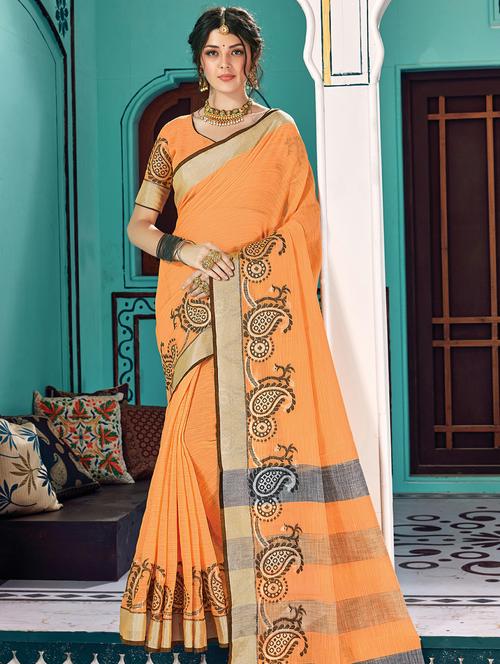 paisley handloom saree - 17375260 - Very Small Image - 1