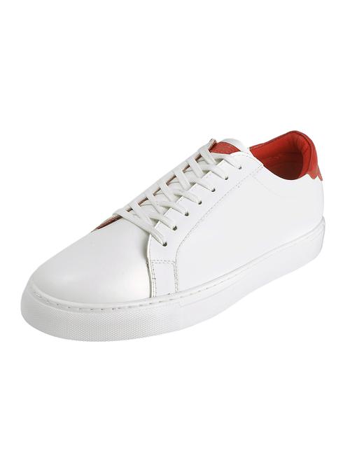 white synthetic lace up sneakers - 17399161 - Very Small Image - 1