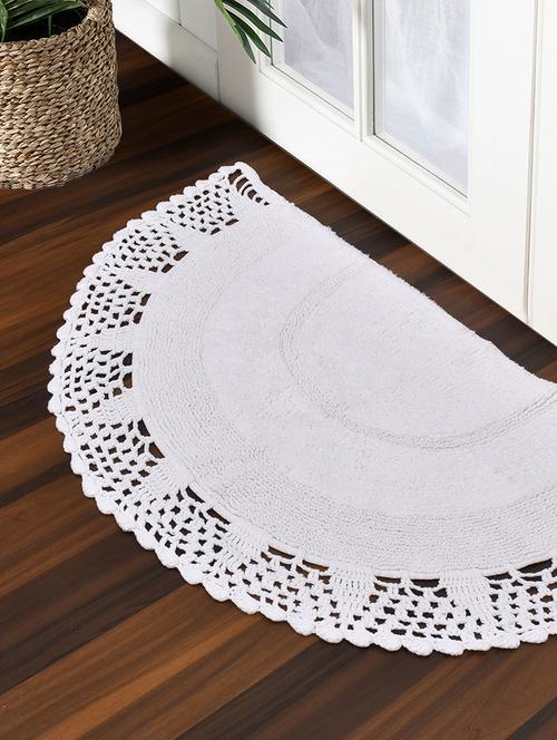sheen decor half moon bathmat collection, 24 inches semi, white - 17409916 - Very Small Image - 1