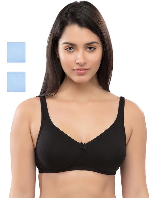 set of 3 bow patch bra - 17426015 - Very Small Image - 1