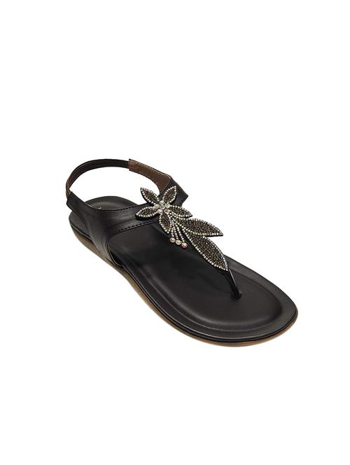 brown pu slip on sandals - 17461903 - Very Small Image - 1