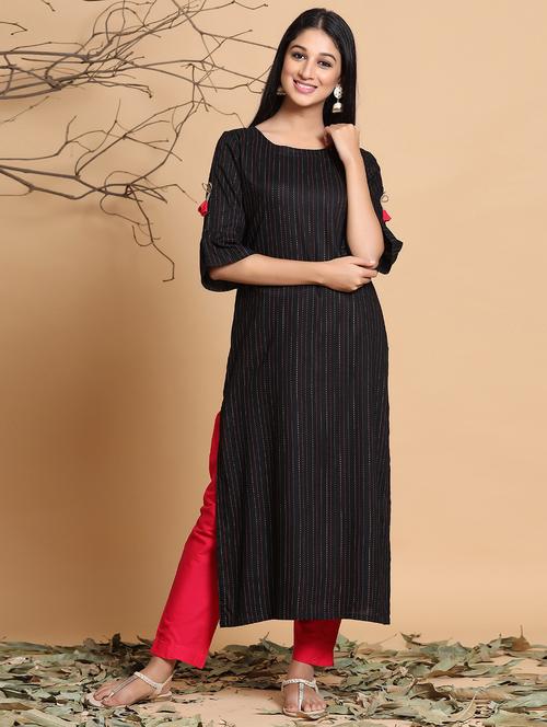 women's straight kurta - 17509496 - Very Small Image - 1