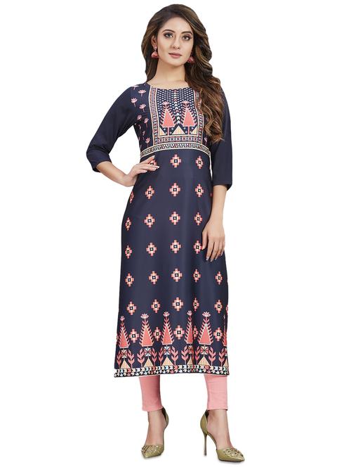 printed a-line kurti - 17515879 - Very Small Image - 1