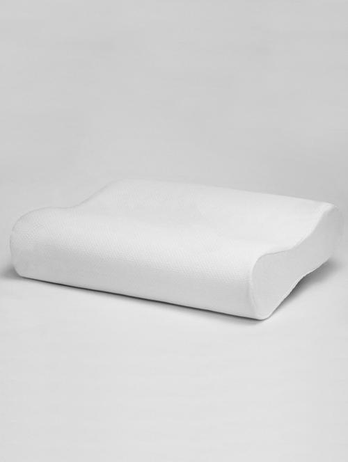 bianca citron contour shape -memory foam orthopedic wellness pillow for neck & back support (with zipper cover) -1pc 16 x 24 - 17525072 - Very Small Image - 1