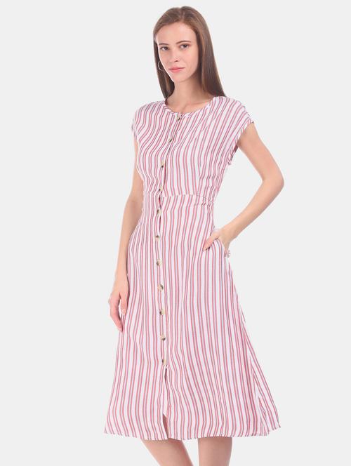 striped a-line dress - 17580561 - Very Small Image - 1