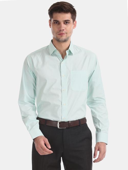 light blue printed formal shirt - 17598156 - Very Small Image - 1