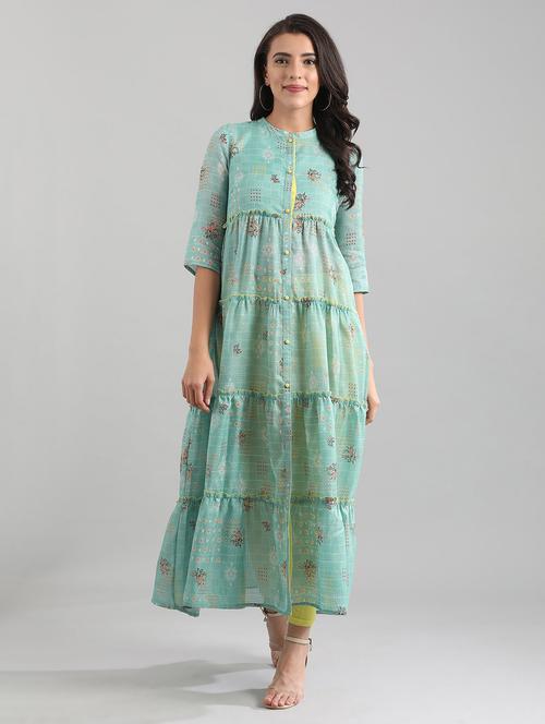 women's flared kurta - 17614208 - Very Small Image - 1