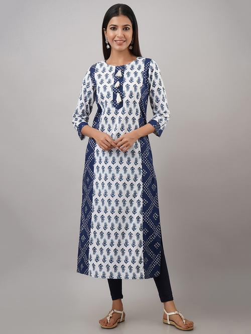 women's straight kurta - 17649588 - Very Small Image - 1