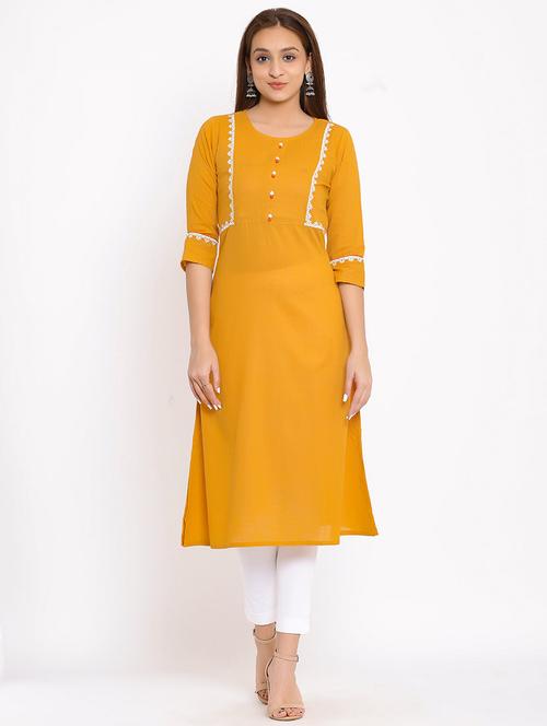 women's straight kurta - 17727333 - Very Small Image - 1