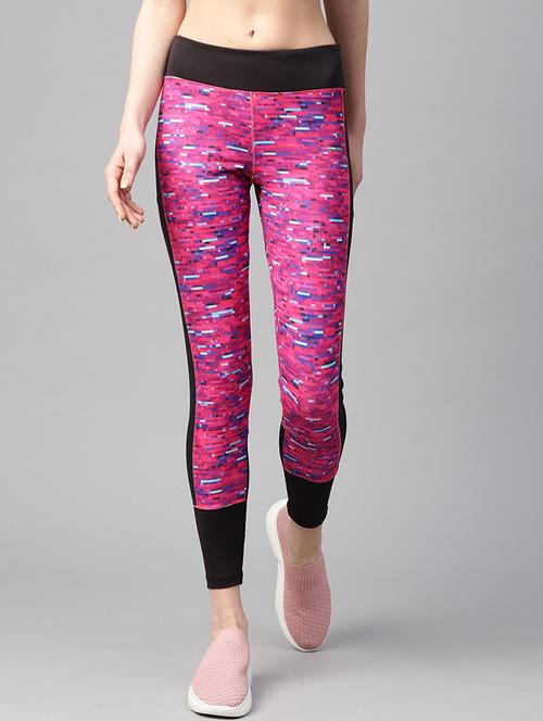 high rise printed track pant - 17749812 - Very Small Image - 1