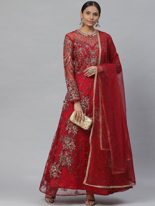 embroidered unstitched suit set - 17792709 - Very Small Image - 1