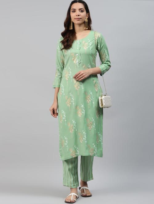 printed kurta pant set - 17794542 - Very Small Image - 1