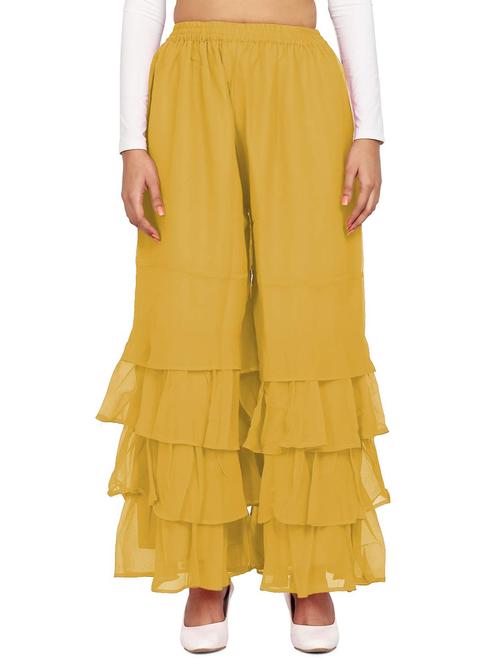 triple layered women's georgette palazzo biege - 17812678 - Very Small Image - 1