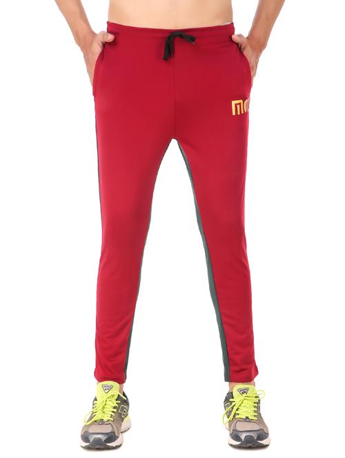 red color block side striped track pant - 17818902 - Very Small Image - 1