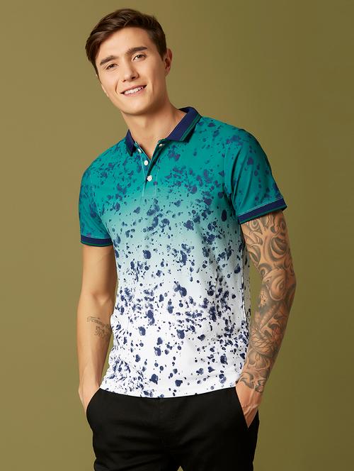 white ombre polo t-shirt - 17828093 - Very Small Image - 1