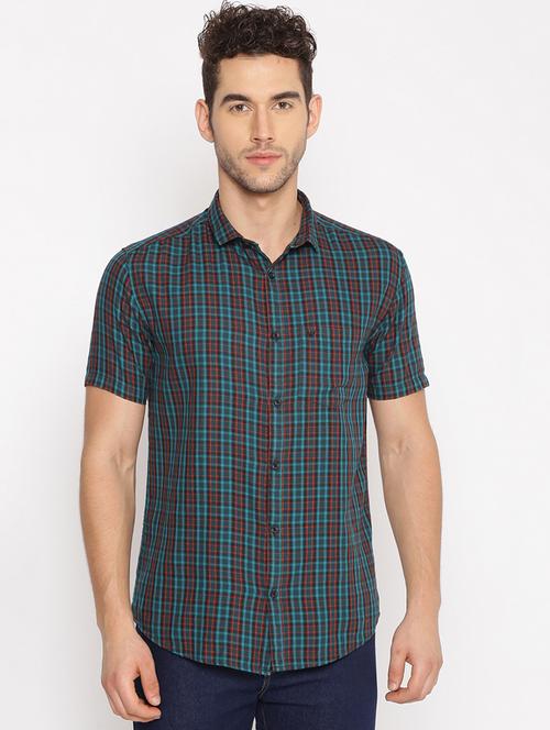 green checkered casual shirt - 17843257 - Very Small Image - 1