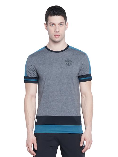 grey color block t-shirt - 17844252 - Very Small Image - 1