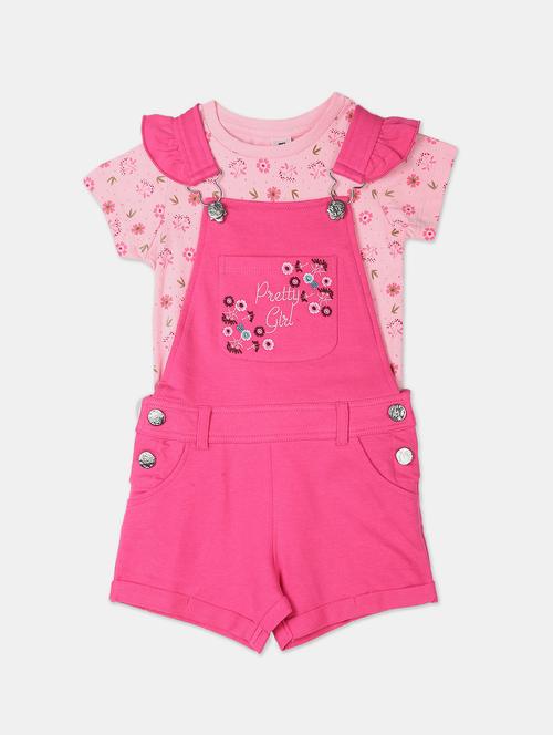 pink printed dungaree - 17845797 - Very Small Image - 1