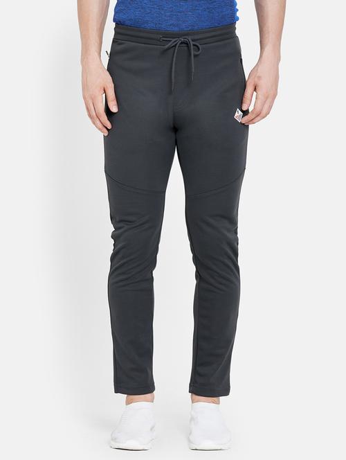 grey solid full length track pant - 17957289 - Very Small Image - 1