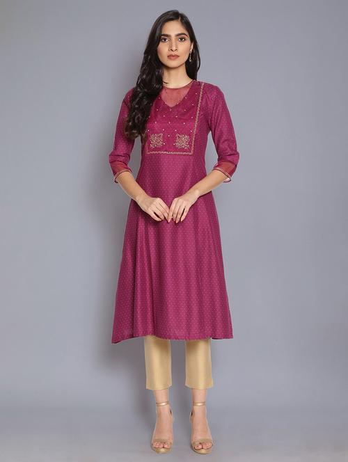 women's straight kurta - 17960399 - Very Small Image - 1