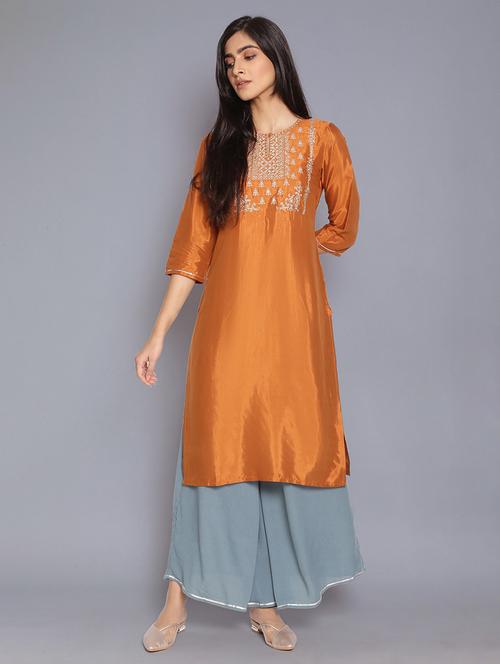 women's straight kurta - 17960400 - Very Small Image - 1