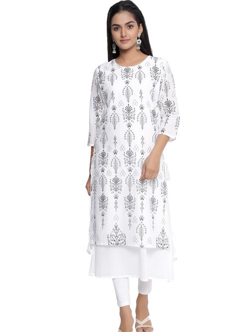 cotrel-white-voile-kurta - 17975574 - Very Small Image - 1