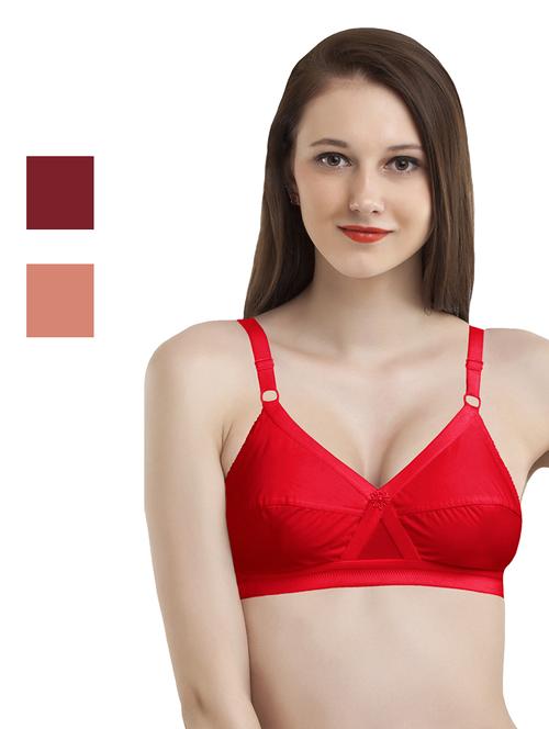 set of 3 solid regular bra - 18009701 - Very Small Image - 1