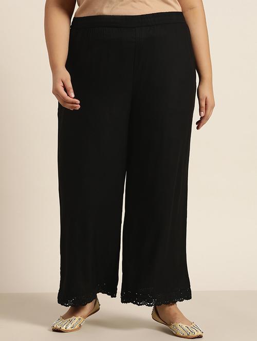 black lace work palazzo - 18016060 - Very Small Image - 1