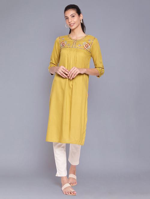 women's straight kurta - 18025600 - Very Small Image - 1