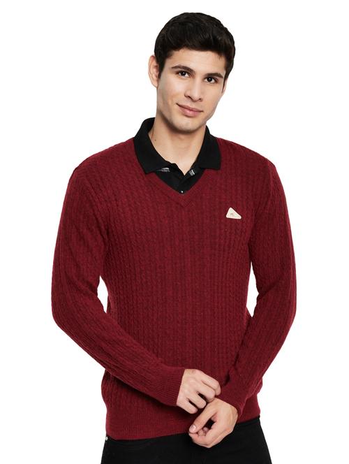 red wool pullover - 18110729 - Very Small Image - 1
